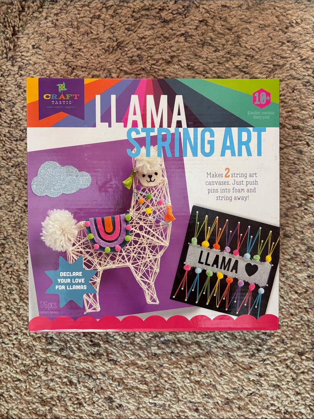 Craft Project Llama String Art Kit - White Llama